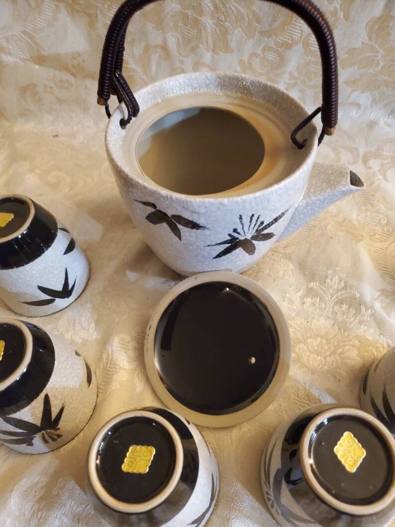 OMC Japan Otagari Stoneware Tea Set 7 Pieces Teapot With Etsy