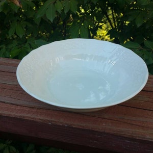 Renaissance White by Mikasa, 6.60 Coupe Style Soup Bowl, Embossed Weave Rim, Scalloped