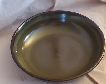 Rare Find, Franciscan Avocado Green and Brown, Madeira, 7 inch Soup or Salad Bowl, Brown with Green Band, Cereal Serving Dish, Replacement