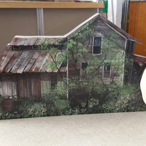 J Tidd, Shelf Sitter, Rustic Farmhouse, Nettie&#39;s #187 Series, Wood and Paper Home Furnishing