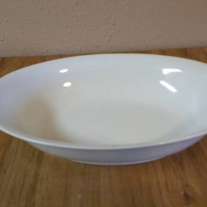 Harmony House Fine China Classic White 10 Zoll Oval Gemüse Schüssel Vintage Küche