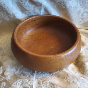Made in Thailand, Rustic Handmade Teakwood, 9.5 inch Bowl, Primitive Decor ,Vintage Kitchen, Great for Salads or Centerpiece Decor