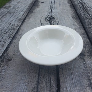 Homer Laughlin Seville Pattern Solid White, 7.25 inch Serving Bowl, Restaurant Style, Soup or Cereal Bowl, Diner style