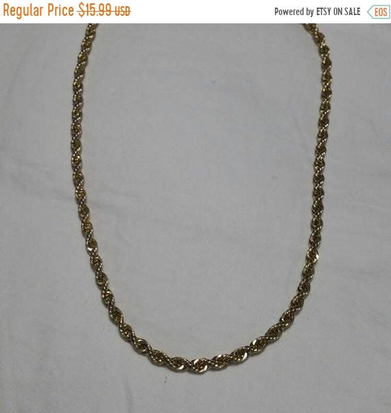 On Sale Signed Avon Gold Toned Rope 22 