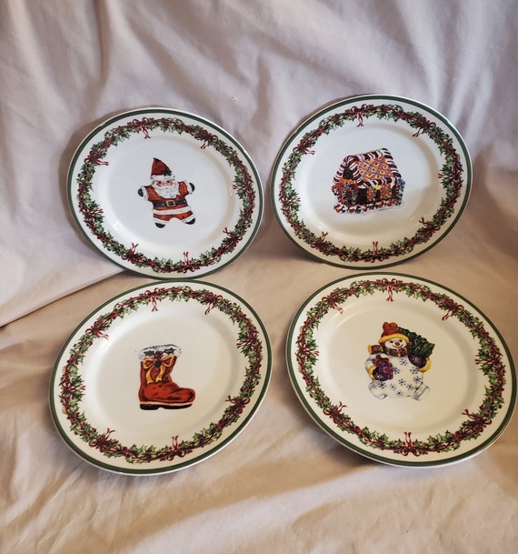 デッドストック❤️アンティークTACHIKICHIクリスマスパーティー皿7枚セット Traditions Holiday Celebrations by Christopher Radko Christmas