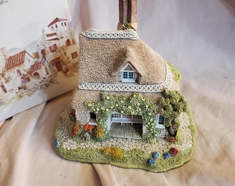 Lilliput Lane Style Church and A Churchyard Clock. It's Working