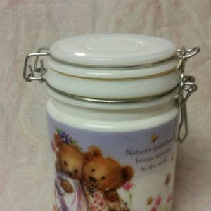 Regali gourmet di Hallmark Little Girl Bears Contenitore da cucina in vetro per latte o bottiglia sigillata sottovuoto