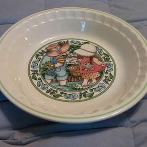 Watkins Incorporated Country Kids 10,7 inch verzamelbare zomer verse aardbeientaart plaat Vintage keuken