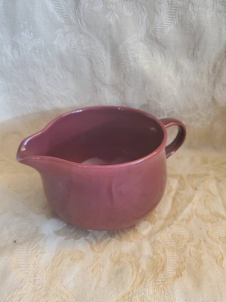 Vintage Raspberry Ceramic Pitcher Nancy Calhoun, Raspberry Pottery Gravy Boat/sauce Dish/syrup Pitcher ...