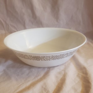 Corelle, Woodland  10.10 inch Vegetable/Salad/Pasta/Potato Bowl, Vintage Kitchen, Serving Dish, Country Home Style