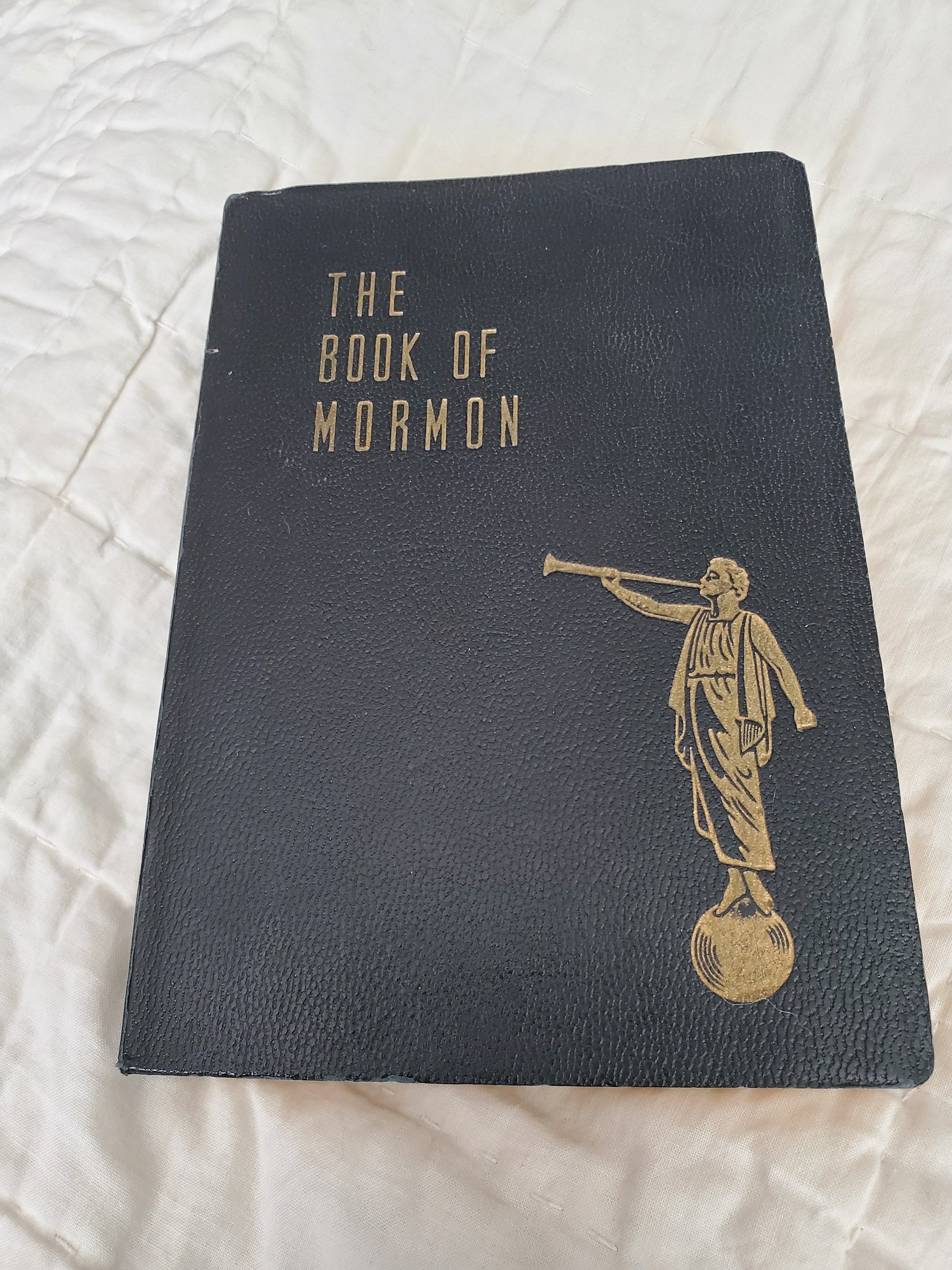 1950 Collectible Shabby Chic Book of Mormon Religious Book, Mid