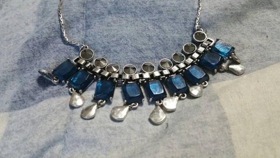 Reversible Egyptian Style Silver Toned Metal and … - image 1