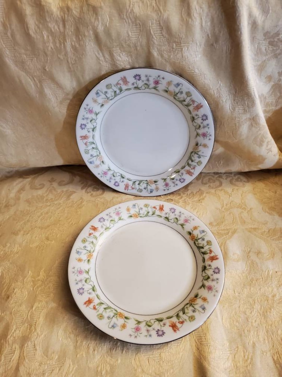 Set of 2, 1982, Ashley Overseas LTD, 7.5 Inch Salad Plates