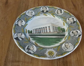 LDS Church Relief Society Building Erected 1955 Collectible 9.75 inch Plate Mormon History Plate