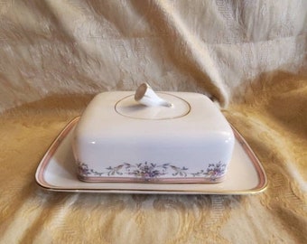 ceramic oil storage Butter dish blue-white Made in the GDR