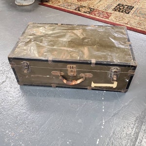 Rustieke voet Locker Trunk Home Decor Deken Borst Vintage Koffer Salontafel Opbergdoos