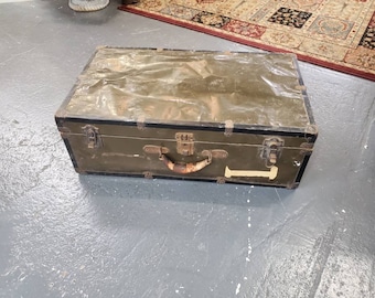Rustic Foot Locker Trunk Home Decor Blanket Chest Vintage Suitcase Coffee Table Storage Box