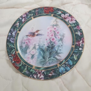 W L George "The Rufous Hummingbird" Lena Liu's Hummingbird Treasury Collector Plate, 4th Issue, Bradex Plate, 1992 Edition
