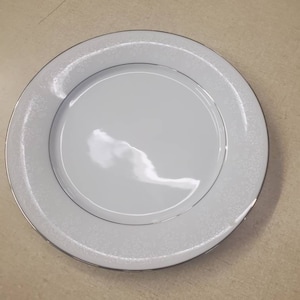 Noritake Zeitgenössisch, Tahoe Muster, 30,5 cm Speiseteller, Zeitgenössisch, 2585 Weiß, Kommandant, Weiß Floral Auf Weiß