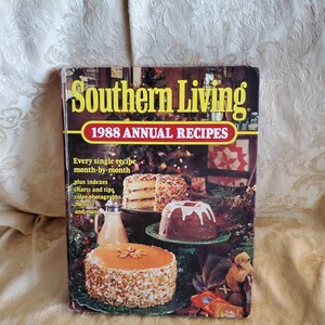 Southern Living, 1988 Recettes annuelles, livre de cuisine, livre relié pour la planification des repas/cuisine/pâtisserie