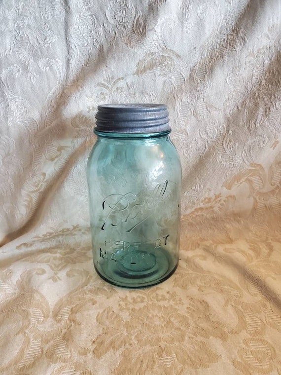 ANSQU Bocal en verre vintage avec couvercle hermétique – Récipient de rangement en verre décoratif pour café, thé, sucre, noix, confiture, bonbons, nourriture pour animaux de compagnie – Garde-manger