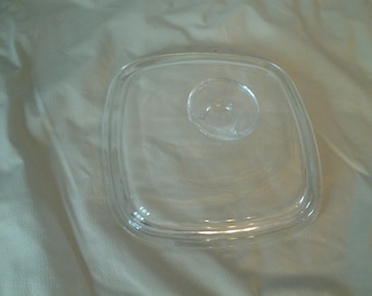 7 inch Glass Square Replacement Lid No Maker Collectible Kitchen