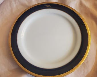 値下げ　ノリタケ　Noritake　クレストウッド コバルトプラチナ　21cm ノリタケの伝説的クレストウッドコバルトプラチナディナープレート2枚