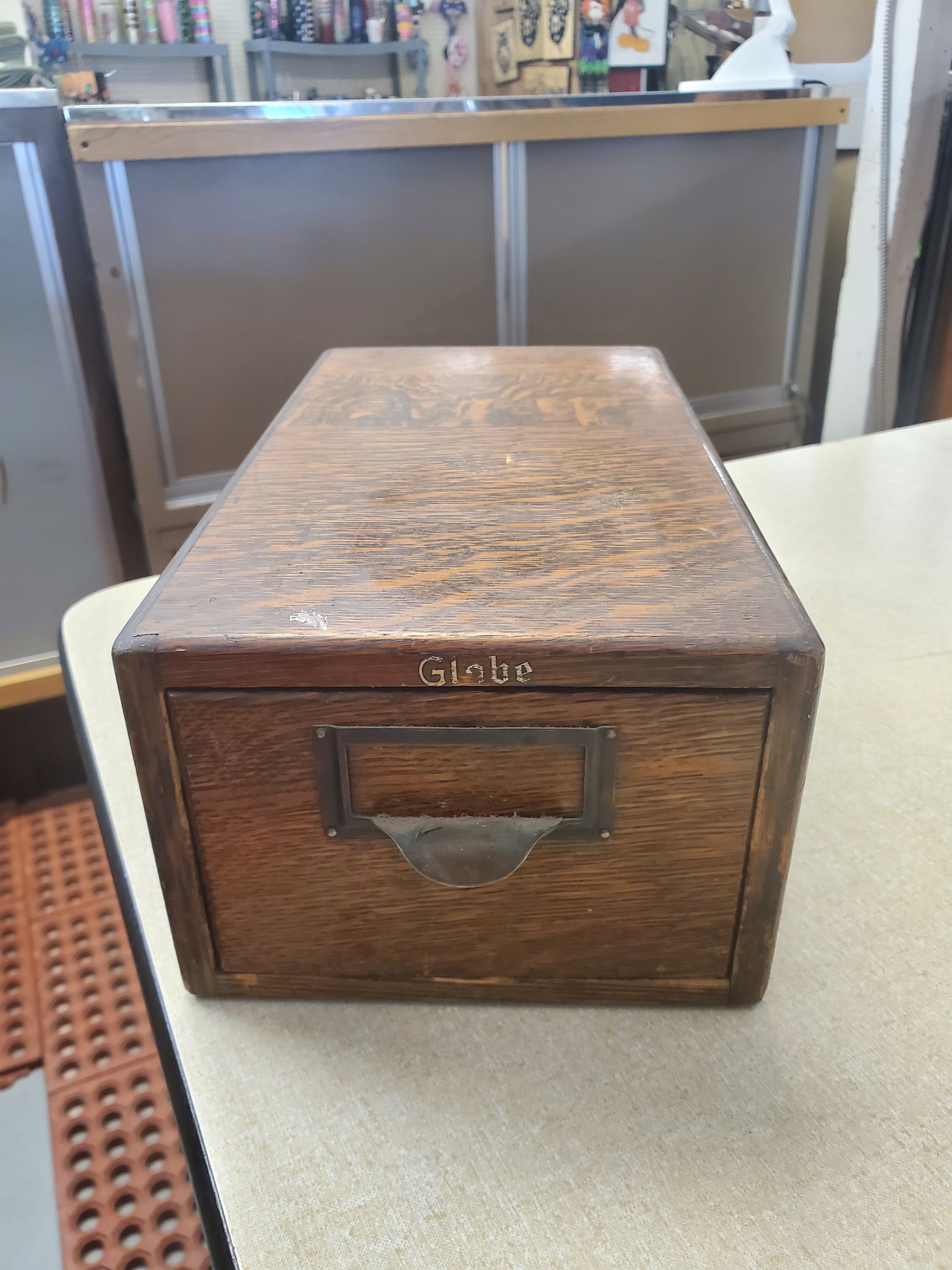 Library File, Card Catalog, Apothecary Cabinet, 20 Drawer, Library Bureau, Bro  Dart Library File 