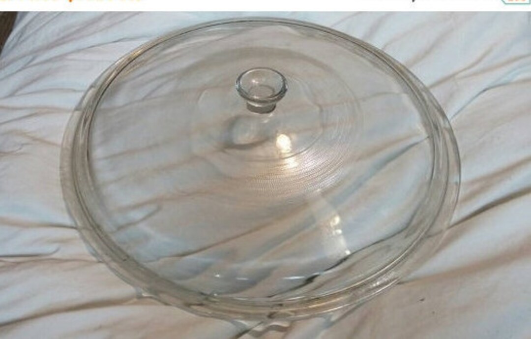 Large 12.25 Inch Skillet Lid Clear Glass Cover Replacement Kitchen Etsy