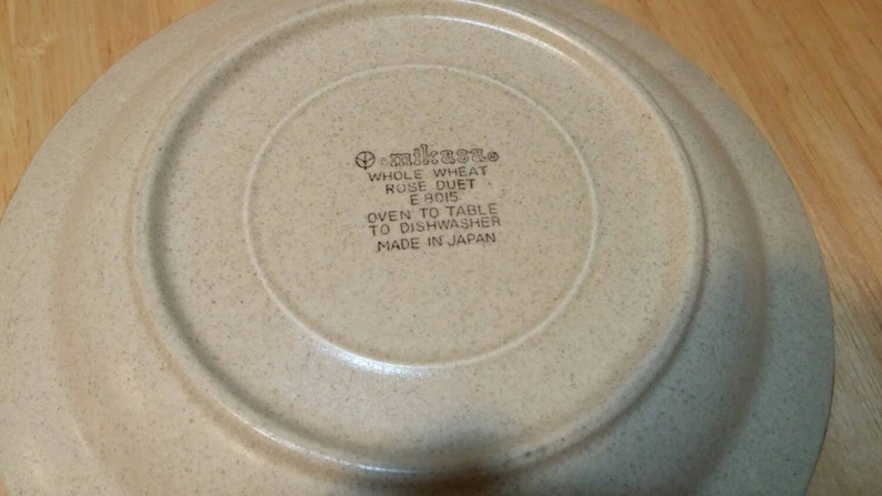 On Sale Mikasa Whole Wheat Rose Duet Stoneware 10.75 inch ChopDinner Plate E 8018 Made in Japan Replacement Dish
