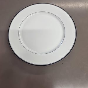 Mikasa Classic Ebony, Fine China, 10.75 inch Dinner Plate, Esquire, Black Band & Rings, Retired Pattern