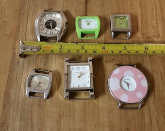 Set of 6 Random Style Working Watch Faces for Jewelry Making