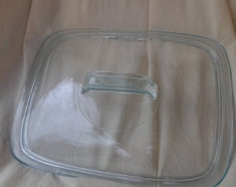 Collectible Glass Clear Domed Handled Rectangular Pyrex Replacement Lid 05 C 624