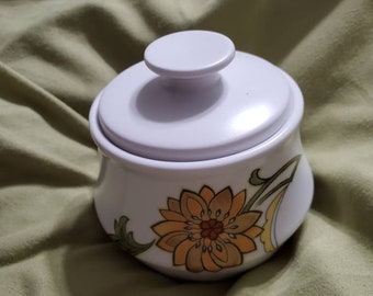 Noritake Progression, Aloha Sugar Bowl with Lid, Made in Japan, Pattern 9023