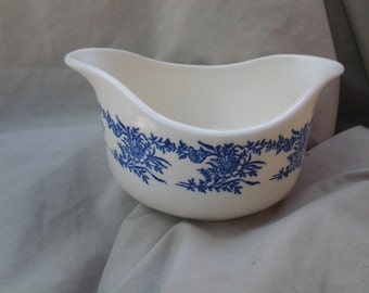Vintage China Blue Flower Flow Blue Style White 2 Griffe Servierschale