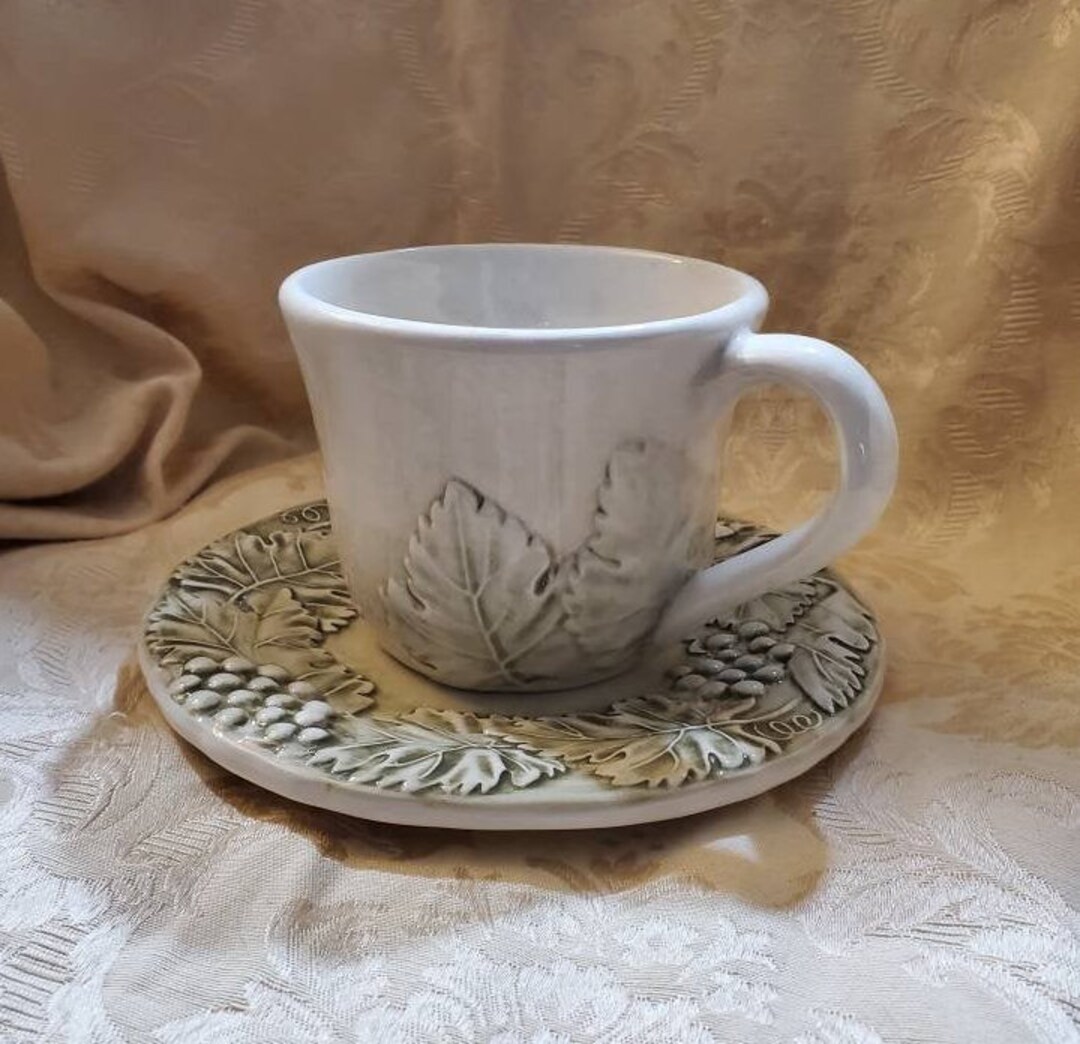 Rare Find Williams Sonoma Large Mug and Saucer Napa Sage Etsy