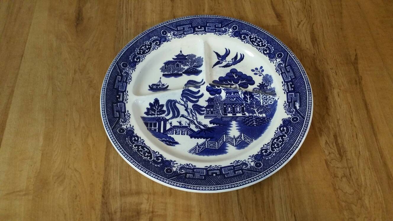 Antique willow dish - Etsy 日本