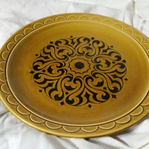 Homer Laughlin Sonesta Pattern Decostone 12.5 inch Dinner Plate/Serving Plate/Platter American Made Granada Dish