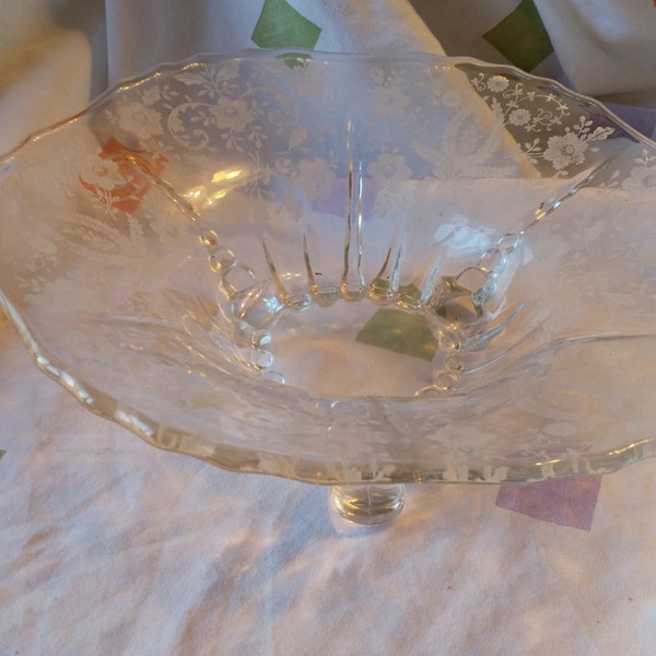 Etched Fostoria Rose Pattern Etsy