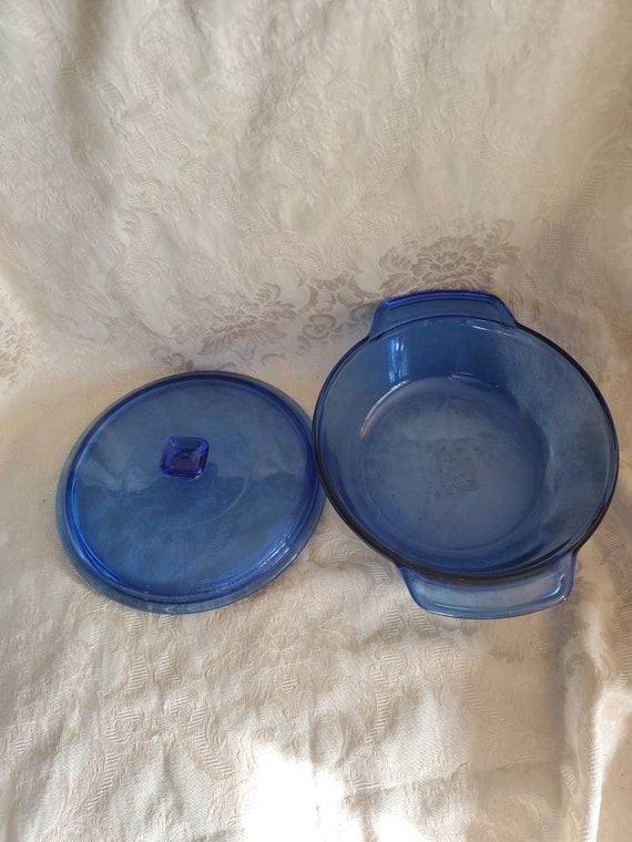 アンカーホッキング、ブルーガラスキャセロールディッシュ、1.5