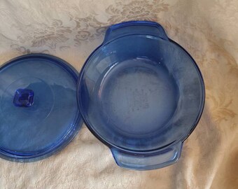 Anchor Hocking, Blue Glass Casserole Dish, 1.5 Quart, Oven and