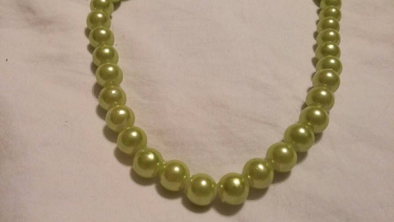 Costume Jewelry Gold Toned Chain Adjustable Bling Fashion Accessory On Sale Lime Green 16 inch Choker Necklace