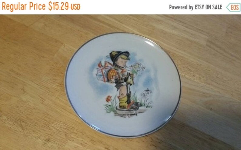 Hummel 7.25 inch Gold Rimmed On Sale Norcrest Fine China Vintage Home Decor Boy with Gifts Collectible Plate