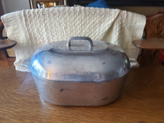 Used Extra Large Magnalite Classic Large Oval Turkey Roaster Pan 18.50 Inch Pan Large Dutch Oven Industrial Style Etsy Finland