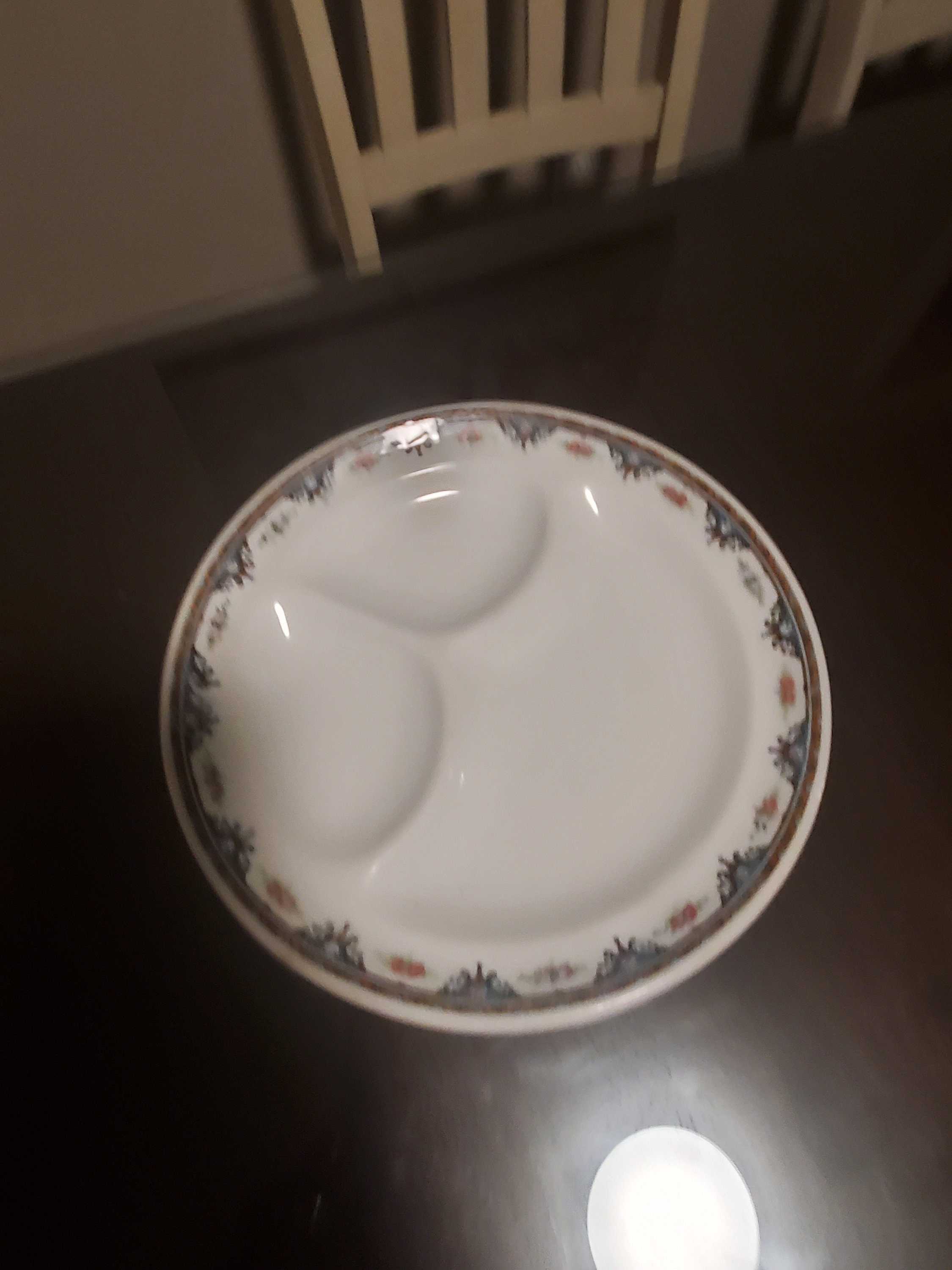 Mayer China Drapery Style Pattern With Pink Roses 9.25 Inch Divided ...