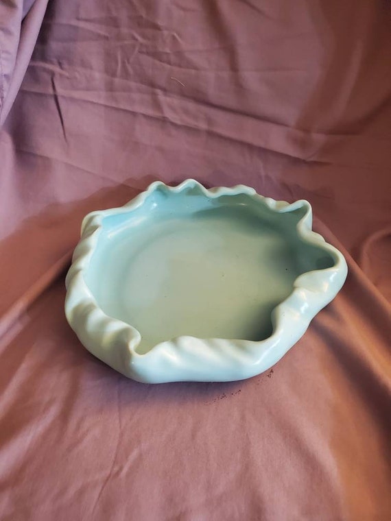 Vintage, Metlox Poppytrail, Turquoise Blue, Free Form, Pottery