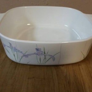 Shadow Iris 2 Liter, 8.20 Vierkante Serveerschaal Corning/Pyrex Ware, Ovenschaal