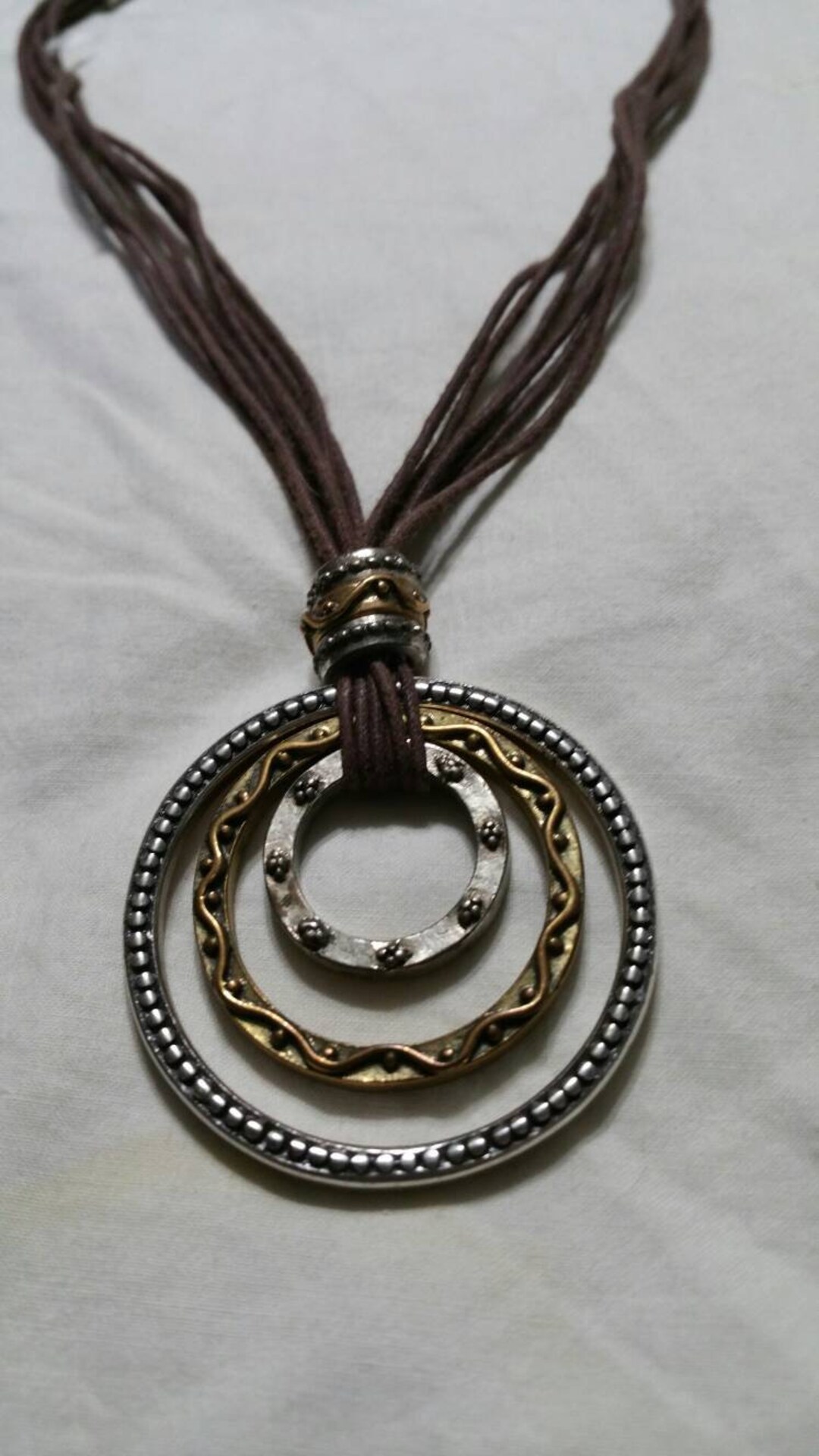 Chico's Collana Lunga In Pelle E Perline Multicolore – Gioiello Moda Donna – Ideale Per Vacanze E Feste