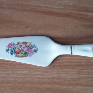 Te koop Uit White Fruit Basket Design Pie Server en Cake Knife Collectible Keuken gebruiksvoorwerp