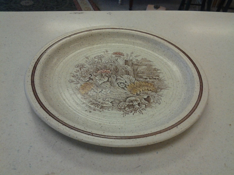 On Sale Churchill Homespun Stonecast 10 inch Dinner Plate Made in England with Country Scene
